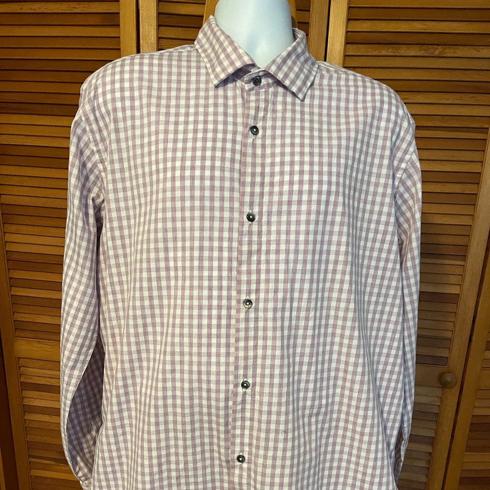 SAKS FIFTH AVENUE SZ XXL LS 100% COTTON DRESS SHIRT